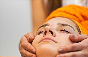 Image showing Young woman in beauty salon