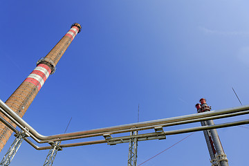 Image showing Sunshine with a thermal power plant