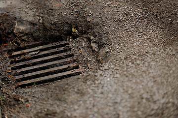 Image showing Sewage hole on the road