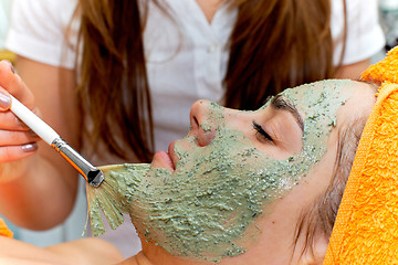 Image showing Young woman in beauty salon