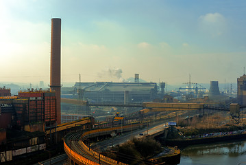 Image showing Landscape with industrial architecture