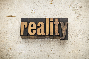 Image showing reality word in wood type