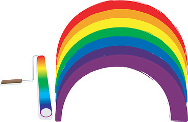 Image showing roller rainbow