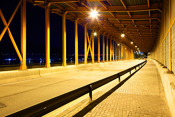 Image showing Empty stainless steel tunnel