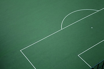 Image showing Empty football court top view