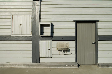 Image showing warehouse door