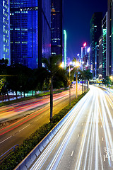 Image showing Traffic light on road