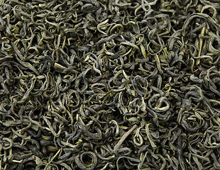 Image showing Chinese green tea background 