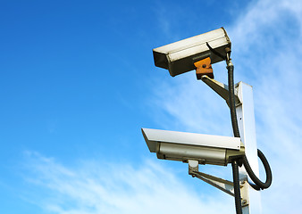 Image showing CCTV with blue sky