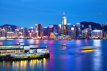 Image showing Hong Kong skyline at night