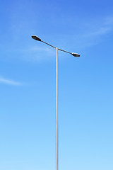 Image showing Lighting pole with blue sky