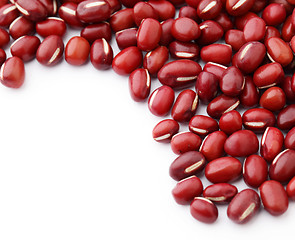 Image showing Red adzuki Bean isolated on white background