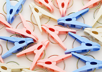 Image showing Colorful clothespin