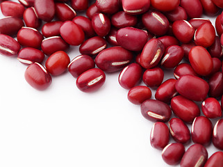 Image showing Red adzuki Bean isolated on white background