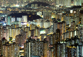 Image showing Residential building at night 