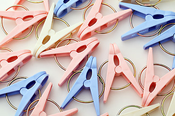 Image showing Colorful clothespin