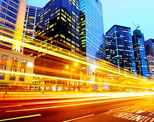 Image showing Hong Kong traffic at night