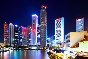 Image showing Singapore city at night