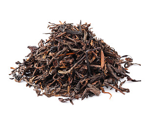 Image showing Chinese black tea isolated on white background 