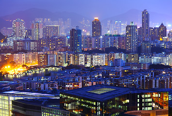 Image showing Hong Kong city at night