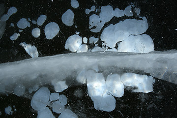 Image showing Intricate pattern of frozen water