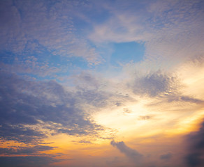 Image showing Cloudscape at evening