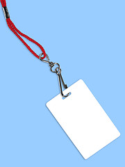 Image showing Blank white badge with copy space (+ clipping path)