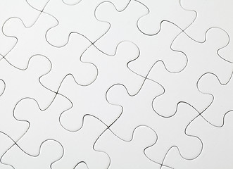 Image showing Part of completed white puzzle