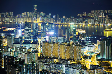 Image showing Crowded downtown building in Hong Kong