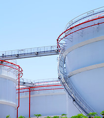 Image showing Oil storage tanks