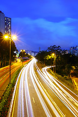 Image showing Traffic light on highway