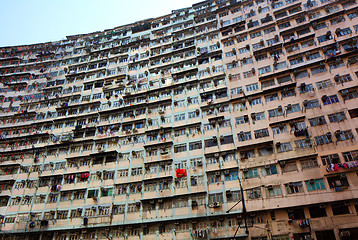 Image showing Old residential building in Hong Kong