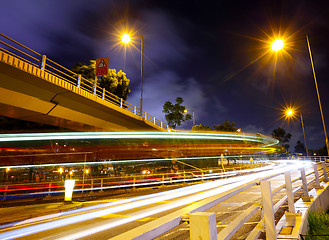 Image showing Traffic light on highway