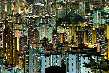 Image showing Crowded downtown building in Hong Kong