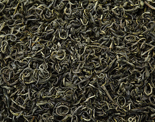 Image showing Chinese green tea background