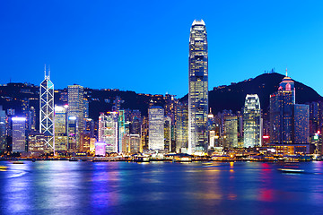 Image showing Hong Kong city at night