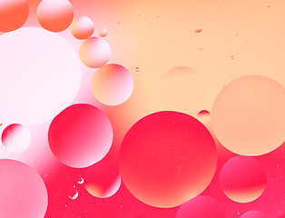 Image showing Oil drop background in red color