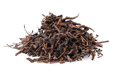 Image showing Chinese black tea isolated on white background