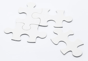 Image showing White puzzle pieces