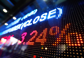 Image showing Stock market price display