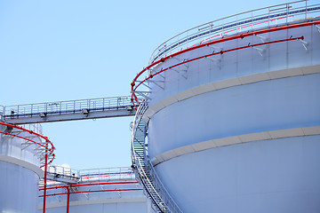 Image showing Oil refinery tank