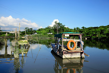 Image showing Countryside with lake