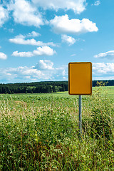 Image showing signpost in field with blue sky 