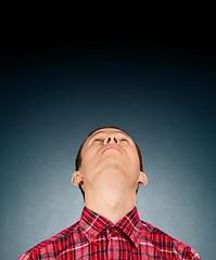 Image showing Businessman Looking Upwards