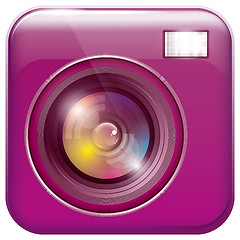 Image showing App Icon with Camera Lens and Flash Light