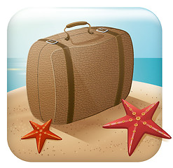 Image showing App Travel Icon With Suitcase