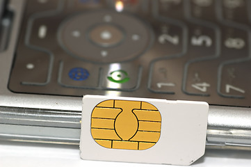 Image showing Cell phone and Sim Card