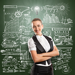 Image showing Idea Concept Business Woman 