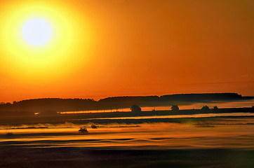 Image showing fog at sunrise