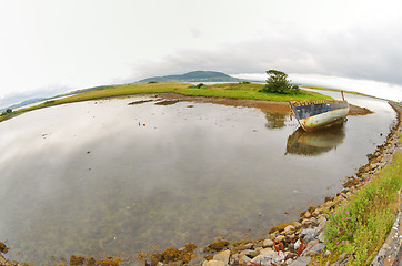 Image showing Old fishing boat in ireland